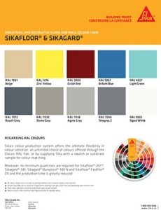 Sika Color Chart