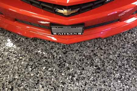 Grey / black garage epoxy coating, London, ON.