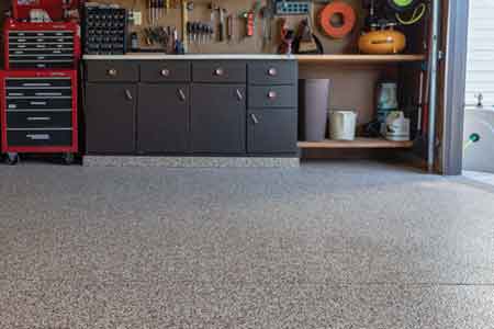 Polyaspartic garage floor coating, Kitchener, Ontario